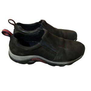 Merrell Jungle Moc Black Suede Slip-On Shoes Mens 8 Comfort Casual